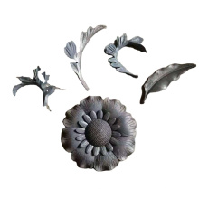 Cast Steel Flowers Fittings Cast Steel Leaves Ornaments for Wrought Iron Gate or Fence decoration